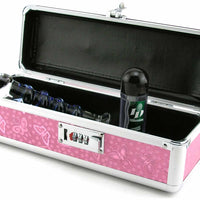 Metallic Pink Sex Toy Case Fits Several Toys and Accessories