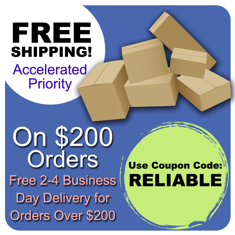 Free Accelerated Priority Shipping for Orders Over $200