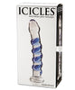 Icicles Sapphire Spiral Glass Dildo Box Front