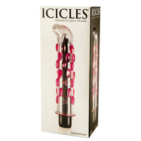 Icicles Waterproof Glass Vibrator - Front of Box