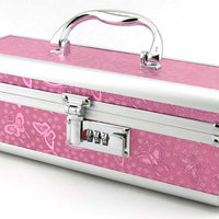 Metallic Pink Sex Toy Case With A Lock