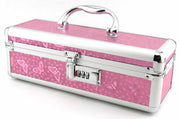 Metallic Pink Sex Toy Case With A Lock