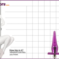 Mini Vibro Tease Vibrating Anal Plug Size Chart